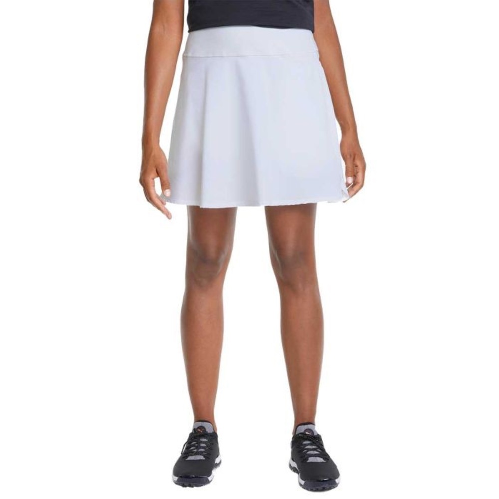Puma Women's Classic White PWRSHAPE Golf Tennis Skirt Smoothing and Supportive